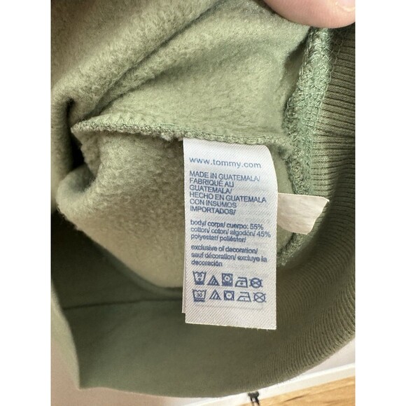Tommy Hilfiger Green Crew Knit Pullover Sweater Women's Small Crewneck - Picture 6 of 9